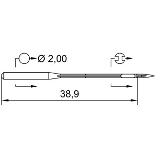 755844 - Schmetz - 35:40FB190 / B-63 SUK Nadeldicke: 90 / Preis pro Karte á 10 Nadeln