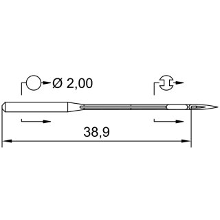 703186 - Schmetz - 35:45FB180 / 4463-35 SUK Nadeldicke: 80 / Preis pro Karte á 10 Nadeln