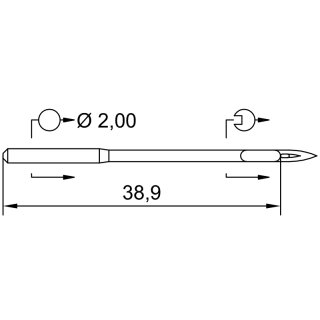 757624 - Schmetz - 37:2012160 / 135X17 SERV 2 Nadeldicke: 160 / Preis pro Karte á 10 Nadeln