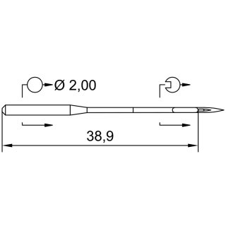 758584 - Schmetz - 37:20AX1130 / 135X16 R TW Nadeldicke: 130 / Preis pro Karte á 10 Nadeln