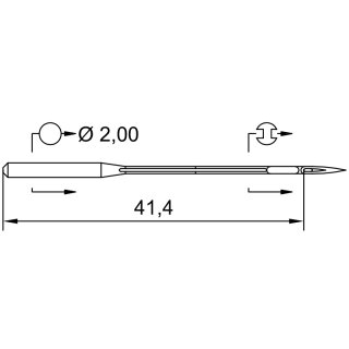 767984 - Schmetz - 44:31EB17130 / 62X45 SES SERV 7 Nadeldicke: 130 / Preis pro Karte á 10 Nadeln