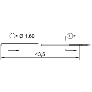 771664 - Schmetz - 46:20FB1280 / 110 S SUK SPEC. Nadeldicke: 80 / Preis pro Karte á 10 Nadeln