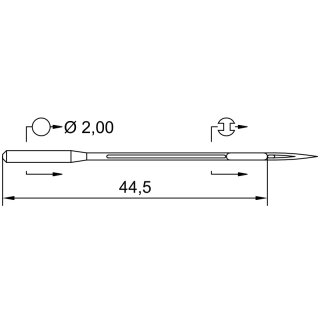 774494 - Schmetz - 47:15CF1120 / 470 KA LG Nadeldicke: 120 / Preis pro Karte á 10 Nadeln