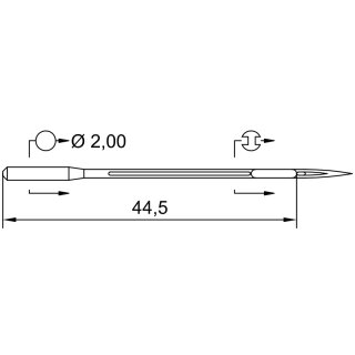 774504 - Schmetz - 47:15CF1130 / 470 KA LG Nadeldicke: 130 / Preis pro Karte á 10 Nadeln