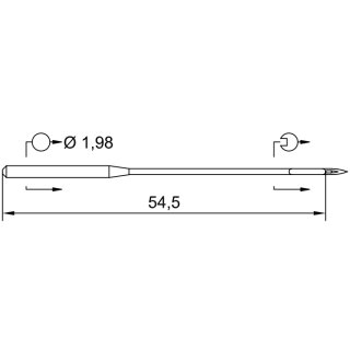 783224 - Schmetz - 52:141100 / 332 EXT.LG Nadeldicke: 100 / Preis pro Karte á 10 Nadeln