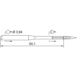 783794 - Schmetz - 52:361330 / DK 2200 Nadeldicke: 330 / Preis pro Karte á 10 Nadeln