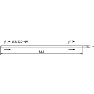 786454 - Schmetz - 55:70AX1230 / 331 LR Nadeldicke: 230 / Preis pro Karte á 10 Nadeln