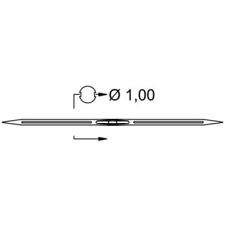 786544 - Schmetz - 90:032100 / 90:03 Nadeldicke: 100 / Preis pro Karte á 10 Nadeln