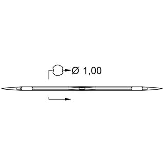 705916 - Schmetz - 90:052100 / 1032 B 1/38 Nadeldicke: 100 / Preis pro Karte á 10 Nadeln