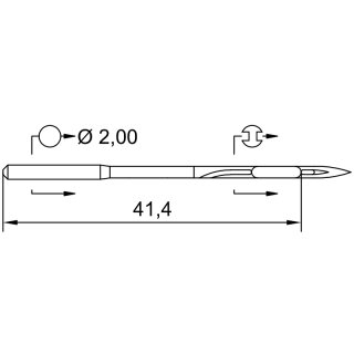 768634 - Schmetz - 44:369180 / 62X59 TN Nadeldicke: 180 / Preis pro Karte á 10 Nadeln