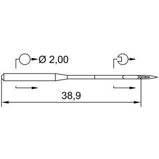 758204 - Schmetz - 37:2087140 / 135X17 SERV 7 NIT Nadeldicke: 140 / Preis pro Karte á 10 Nadeln