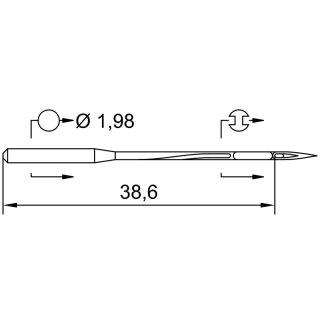 752374 - Schmetz - 33:141110 / DV-K25 Nadeldicke: 110 / Preis pro Karte á 10 Nadeln