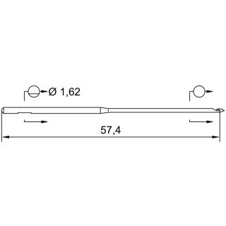 704866 - Schmetz - 52:571100 / PHXC120 Nadeldicke: 100 / Preis pro Karte á 10 Nadeln