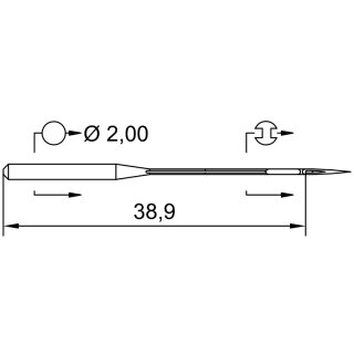 764324 - Schmetz - 38:00KC175 / UY 128 GAS SKL Nadeldicke: 75 / Preis pro Karte á 10 Nadeln