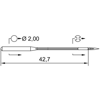 769554 - Schmetz - 45:43EB1140 / UY 147 GS SES Nadeldicke: 140 / Preis pro Karte á 10 Nadeln