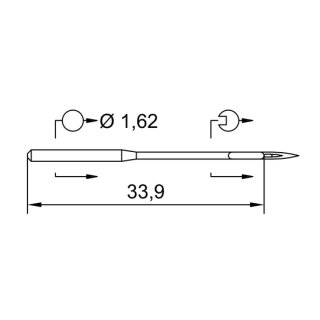 Schmetz - 130 B SUK 11:20FB190 Brief á 10 Nadeln / Nadeldicke: 90 / Preis pro Stück / Preis pro Karte á 10 Nadeln