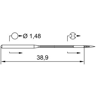 Schmetz - 34:22FB180 / MY 1014 B SUK  - RESTBESTAND / Preis pro Karte á 10 Nadeln