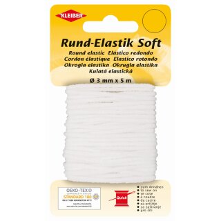 Rund-Elastik Soft Ø 3 mm x 5 m / weiß