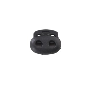 20 Kordelstopper für 5 mm Kordel 2-Loch LC-(ES) schwarz