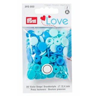 393000 Prym Love Druckknopf Color KST 12,4 mm blau - KTE á 30 ST