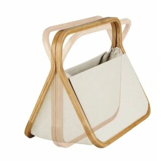 612563 Fold & Store Basket canvas & bamboo natur - ST á 1 ST