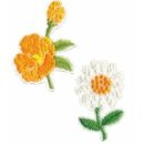 926744 Appl. recycelt Blumen weiß/orange - KTE...