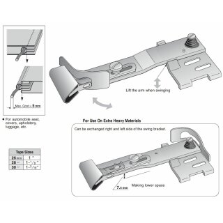 A46NP-26 Cord Edge Piping Attachment for Heavy Materials