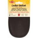 Leder-Imitat mit Kaschierung 2x 10 cm x 15 cm / dunkelbraun