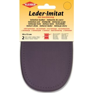 Leder-Imitat mit Kaschierung 2x 10 cm x 15 cm / lila