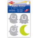 Reflex-Sticker Ø ca. 4-5 cm / 3 Gespenster silber,...