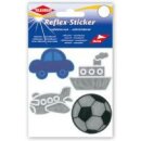 Reflex-Sticker ca. 3,5 - 5 cm /Auto blau, Schiff, Flugz.,...