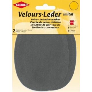 Velours-Leder-Imitat klein 2x 13 cm x 10 cm / fuchsia