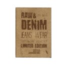 922000 Applikation Label RAW&DENIM Wildlederimitat...