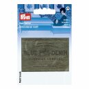 922003 Applikation Label BLUE DENIM Wildlederimitat oliv...