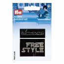 922011 Applikation Label AUTHENTIC/FREE schwarz - KTE...