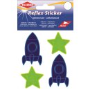 Reflex-Sticker Ø ca. 4 m Stern gelb / 3,5 x 6 cm...