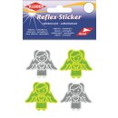 Reflex-Sticker Ø 4 - 4-5 cm / je 2 Engel gelb und...