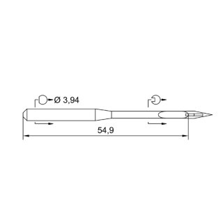 784044 - Schmetz - 52:37NF91230 / DK 2500 Q SERV 1 TN Nadeldicke: 230 / Preis pro Karte á 10 Nadeln