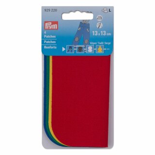 929220 Patches Köper 13x13cm rot/gelb/grün/blau - KTE á 4 ST