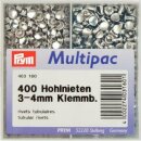 403160 Hohlnieten Klemmber. 3-4 mm MS silberfarbig - DOS...