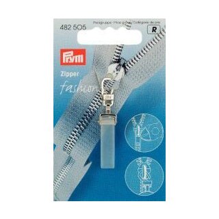 482505 Fashion-Zipper Crystal transparent matt - KTE á 1 St