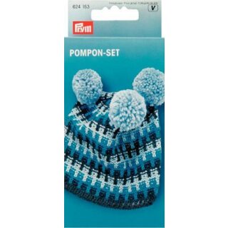 624153 Pompon-Set für 4 Größen farbig sortiert - BTL á 1 SET