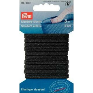 910019 Standard-Elastic 5 mm schwarz - KTE á 3 M