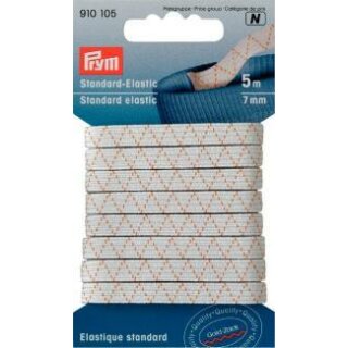 910105 Standard-Elastic 7 mm weiß - KTE á 5 M