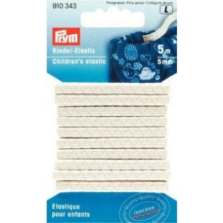 910343 Kinder-Elastic 5 mm weiß - KTE á 5 M