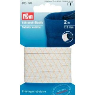 915120 Schlauch-Elastic 7,5 mm weiß - KTE á 2 M