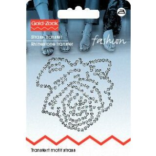 926252 Strass-Transfer Rose silber metall - KTE á 1 ST