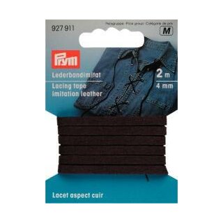 Abverkauf - 927911 Lederbandimitat 4 mm braun - KTE á 2 m