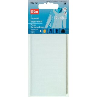 929401 Flickstoff CO (bügeln) 12 x 45 cm weiß - KTE á 0,054 M2