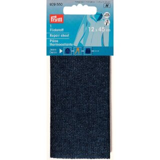 929550 Flickstoff Jeans (bügeln) 12 x 45 cm dunkelblau - KTE á 0,054 M2